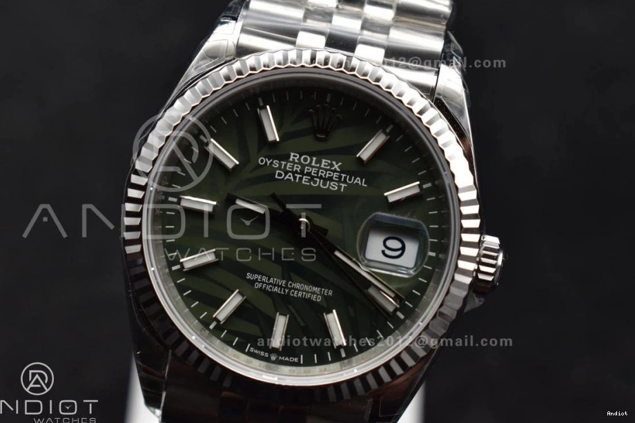 126234 SS 1:1 VSF Best 576 904L 36 DateJust Jubilee Steel ComfortFit Dial on VS Edition Green Bracelet Leaf 0723